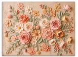 Wandbild OTTO HOME "Blumen in Struktur-Optik", bunt (farbe bild(er): naturfarben), B:80cm H:60cm T:2cm, Holz, Leinwand, Bilder, Wandbild, in verschiedenen Größen