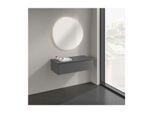 Villeroy und Boch Antao Waschtisch-Unterschrank L40000GK mit Beleuchtung, 1 Auszug, 1000 x 268 x 500 mm, Front ohne Struktur, Anthracite Matt Lacquer / Anthracite Matt Lacquer