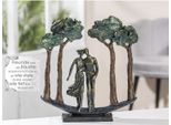 Dekofigur CASABLANCA BY GILDE "Skulptur "Under Trees", braun (bronzefarben), B:29cm H:30cm T:7cm, Kunstharz, Dekofiguren, Dekofigur