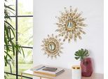 Wanddekoobjekt OTTO HOME "Sonne, im 2er Set: 35 und 46cm", gold (goldfarben), T:4cm Ø:46cm, Metall, Wanddekoobjekte, Wanddekoobjekt, Wanddekoration aus Metall mit kleinem Spiegel in der Mitte