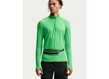 Laufshirt NIKE "M NK DF STRIDE HZ MIDLAYER", Herren, Gr. S, grün spark, reflective silv, Obermaterial: 88% Polyester, 12% Elasthan, normal, Rundhals, Shirts Laufshirt, leichtes Midlayer-Oberteil, atmungsaktives Material, schnell trocknend
