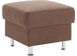Hocker SIT & MORE "Cardoso", braun, B:58cm H:47cm T:58cm, Luxus-Microfaser (90% Polyester, 10% Polyamid);Flachgewebe (100% Polyester);Struktur (100% Polyester), Hocker, Hocker