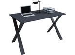 Schreibtisch VCM "Schreibtisch Bürotisch Computertisch 80x50 Lona X", schwarz (schwarz, anthrazit), B:80cm T:50cm, Tische, Schreibtisch