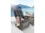 Gartensessel DESTINY "CASA", grau, B:66cm H:97cm T:78cm, Obermaterial: 100% Polyester. Füllung: 100% Polyurethan, Sessel, Gartensessel, Aluminium, Polyrattan, inkl. Auflagen