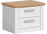 Nachtschrank HOME AFFAIRE "COSENZA, Breite 54cm, in Landhausoptik", weiß (sibiu lärche nachbildung, artisan eiche nachbildung), B:56cm H:43cm T:39cm, FSC-zertifizierter Holzwerkstoff, Schränke, Nachtschrank, Nachtkommode, Nachtische, Kommode, Nako, Beistelltisch