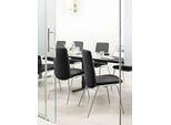 Polsterstuhl STRESSLESS "Laurel", schwarz (schwarz batick, schwarz matt), B:57cm H:92cm T:59cm, Leder BATICK: BATICK ist ein leicht korrigiertes, durchgefärbtes und genarbtes Möbelleder, bei dem die meisten Unebenheiten und Spuren in der Regel entfernt wurden., Stühle, Polsterstuhl, Low Back, Größe M, mit Beinen aus Stahl in Schwarz matt
