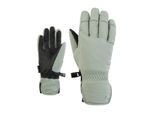 Skihandschuhe ZIENER "KINNYA-Z PrimaLoft DAMEN", Damen, Gr. 7.5, grün (dusty grün), Kunstfaser, Handschuhe Skihandschuhe, wasserabweisend, windabweisend, extra warm, Plüschfutter