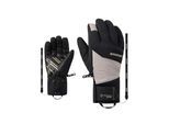 Skihandschuhe ZIENER "GASTIUS-Z AQUASHIELD lavalan", Herren, Gr. 11, grau (sandstone), Materialmix, Handschuhe Skihandschuhe, wasserdicht, winddicht, atmungsaktiv, Wollwattierung