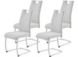 Freischwinger HELA "FLORENZ", beige (beige, creme, creme, beige), B:43cm H:97,5cm T:61cm, Metall, Polyester, Stoff, Stühle, Freischwinger, Rundrohrgestell Matching Colour, gepolstert, mit Griff