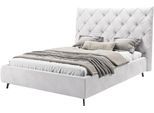 Polsterbett HOME AFFAIRE "Maxime, in 4 Breiten bis 200cm, auch in Leder", grau (light, grau), B:196cm H:105cm L:254cm, 94% Polyester, 6% Nylon, Betten, Polsterbett, Kopfteilhöhe 143 cm, belastbar bis 280 kg, auch in Überlänge 220cm