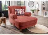 Loveseat HOME AFFAIRE "Tassilo Big Mega Ohrensessel, viel Platz und bequem, Breite 121cm", orange (koralle), B:121cm H:107cm T:147cm, 100% Polyester, Sessel, Loveseat