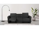 3-Sitzer OTTO HOME "Carpari Lederoptik, 224 cm, man./elektr. Relaxfunktion", schwarz, B:224cm H:97cm T:100cm, Sofas, 3-Sitzer, (USB A/C), sowie Kopfteilverstellung