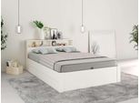 Stauraumbett OTTO HOME "MAREILLES, Bett, Made in Europe, FSC zertifiziertes Massivholz", weiß (weiß, weiß, weiß), B:145cm H:82,9cm L:221cm, Betten, Stauraumbett, Massivholz, Hebemechanismus, Stauraum im Kopfteil und unter dem Bett, Topseller