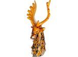 Skulptur GILDE "Figur Elch Elke orange", orange, B:17cm H:38cm T:17cm, Glas, Dekofiguren, Skulptur, Elch Tierfigur Glasfigur Designobjekt Winterdeko skandinavisch