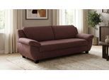 3-Sitzer OTTO HOME "Sillkeborg 207 cm, formschönes Sofa mit dunklen Füßen", indirot, B:207cm H:80cm T:91cm, 100% Polyester, Sofas, 3-Sitzer, aus haustierfreundlichem Pet Friendly Bezug