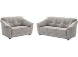 Polstergarnitur SIT & MORE "Savona, Set: 2- & 3er-Sofa, B: 148 bzw. 198 cm, Federkern-Polsterung", grau (hellgrau), H:90cm T:90cm, Sitzmöbel-Sets, Polstergarnitur, komfortable Sitzhöhe 46 cm, frei im Raum stellbar, stilvolles Design