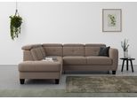 Ecksofa SIT & MORE "Belluci L-Form", grau (taupe), B:249cm H:85cm T:195cm, Sofas, Ecksofa, inklusive Federkern, wahlweise mit Schlaffunktion und Bettkasten