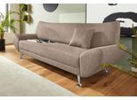 3-Sitzer HOME AFFAIRE "Saltare elegant & komfortabel, toller Designfuß, bequem, Breite 205cm", beige, B:205cm H:78cm T:82cm, Kunstleder SOFTLUX;Luxus-Microfaser ALCAZAR (100% Polyester);Feinstruktur (100% Polyester), Sofas, 3-Sitzer