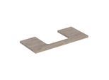 Geberit One Waschtisch-Platte 505284006 105 x 3 x 47 cm, Nussbaum hickory/Melamin Holzstruktur, Ausschnitt mittig