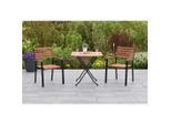 Gardenson , Graphitfarben, Naturfarben , Holz, Metall , Eukalyptusholz , Hartholz , quadratisch , FSC 100% ,