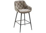 Livetastic Barhocker, Grau, Schwarz, Holz, Metall, Textil, Pappel, Sperrholz, Füllung: Schaumstoff, Rundrohr, 55x105x57 cm, Bsci, Esszimmer, Barmöbel, Barhocker