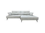 Stylife Ecksofa, Greige, Metall, 2-Sitzer, Füllung: Polyetherschaumkern,Hohlfaser, Ottomane rechts, L-Form, 284x188 cm, ISO 9001, Fsc, Reach, Bsci, Carb2, CE, Rücken echt, Armteil links, rechts, Wohnzimmer, Sofas & Couches, Wohnlandschaften, Ecksofas