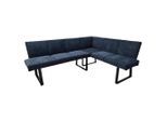 Livetastic Eckbank, Dunkelblau, Metall, Textil, 5-Sitzer, L-Form, nur wie online abgebildet bestellbar, 190x150 cm, Esszimmer, Bänke, Eckbänke