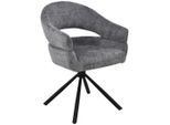 Livetastic , Grau , Holz, Metall, Textil , Pappel , Sperrholz , 58x85x62 cm , Sitzfläche 360° drehbar ,