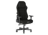 Dxracer , Schwarz , Metall, Textil , 70x133x70 cm , Wippfunktion, Wippmechanik mit Härtegradeinstellung, inklusive Armlehnen, ergonomische Rückenlehne ,