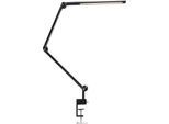 Hansa-by-styro LED-Klemmleuchte Ray Flex, Leistung 12 W, 600 lm, 3000-5500 K, dimmbar, Memory-Funktion, Auto-Abschaltung, inkl. Fernbedienung, schwarz