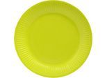 Pappteller ProNappe, besonders stabil, fettundurchlässig, ohne Kunststoffzusätze, Ø 230 x H 30 mm, FSC®-Karton, kiwigrün, 20 Stück