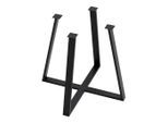 [en.casa] Tischgestell, Schwarz, Metall, 80x72x80 cm, Esszimmer, Tische, Esstische, Tischsysteme, Tischgestell