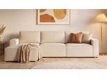 LOUNGE Ecksofa in Creme Ecru von BRUNO | Großzügig & seitlich ausklappbar