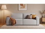 LOUNGE Schlafsofa in Silber Grau von BRUNO | Großzügig & seitlich ausklappbar