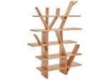 Livetastic Regal, Natur, Holz, Mangoholz, vollmassiv, 138x189x35 cm, Holzmöbel, Holzregale, Bücherregale Holz