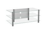 Mid.you , Klar, Silberfarben , Metall, Glas , rechteckig , 110x45x42 cm , Kabelkanal ,