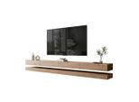 Lookway Tv-Schrank, Eiche Wotan, Holzwerkstoff, 280x25x34 cm, Wohnzimmer, Wohnwände, Lowboards, Lowboards stehend