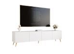 Idohome Tv-Lowboard, Weiß, Holzwerkstoff, Rechteckig, 200x49x40 cm, Wohnzimmer, Wohnwände, Lowboards, Lowboards stehend