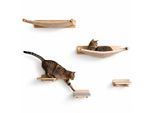 WOOWOOD Kletterwand Katzen Kati Kat 5-teilig, Massivholz