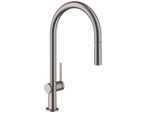 hansgrohe Talis M54 Spültischarmatur 72842340 mit Ausziehbrause, 2jet, brushed black chrome