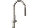 hansgrohe Talis M54 Küchenarmatur 72803800 mit Ausziehauslauf 1jet, sBox, Edelstahl Finish