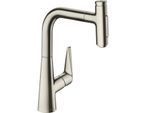 hansgrohe Talis Küchenarmatur 72824800 Edelstahl-optik, Ausziehbrause, 2et