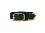 THE DOG IDEA Leder Halsband Dunkelgrün L