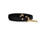 THE DOG IDEA Echtleder Hundeleine Schwarz XS-S