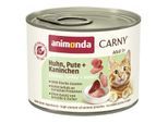 animonda Carny Nassfutter Katze Adult Huhn, Pute und Kaninchen 24x200 g