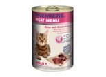 PREMIERE Meat Menu Nassfutter Katze Adult Rinderherzen 24x400 g