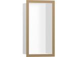 hansgrohe XtraStoris Wandnische 56096140 30x15x10cm, mit Designrahmen, mattweiß, brushed bronze