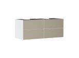 hansgrohe Xevolos E Waschtischunterschrank 54196390 1370x555x550mm, 4 Schubladen, mattweiß, bronze Struktur