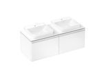 hansgrohe Xelu Q Konsole 54099050 1360 x 550 mm, 2 Ausschnitte 500 x 480 mm, weiß hochglanz