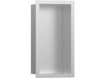 hansgrohe XtraStoris Wandnische 56094800 30x15x10cm, mit Designrahmen, Edelstahl gebürstet, Edelstahl optic